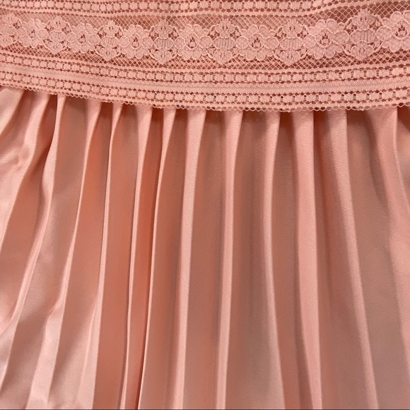 Vintage lace overlay peach dress size 18 - Picture 3 of 6
